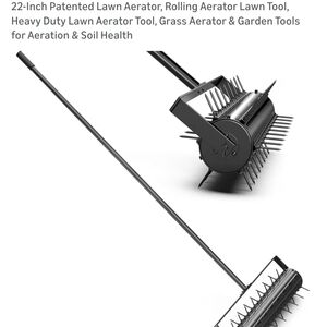 Black Lawn Aerator Roller